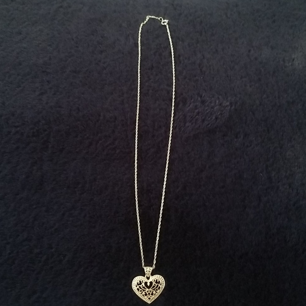 Sterling silver heart necklace